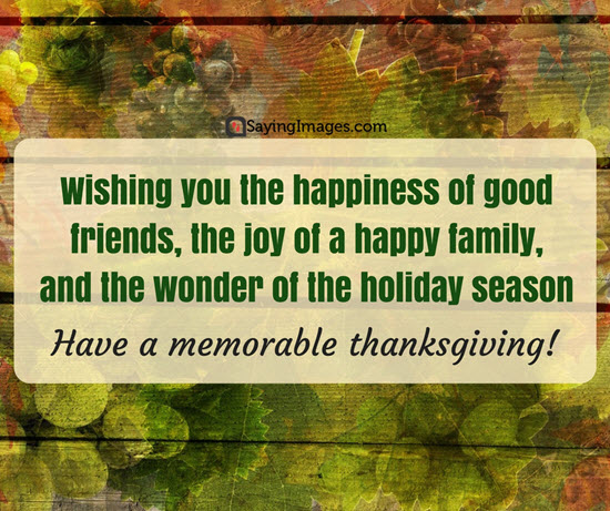Happy Thanksgiving Wishes For family