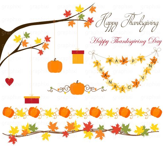 Thanksgiving Clipart border banners