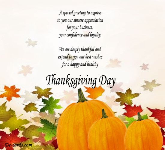Thanksgiving Messages For Business