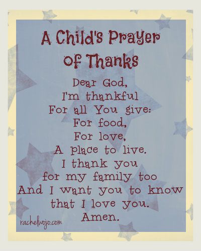Thanksgiving Prayer for School