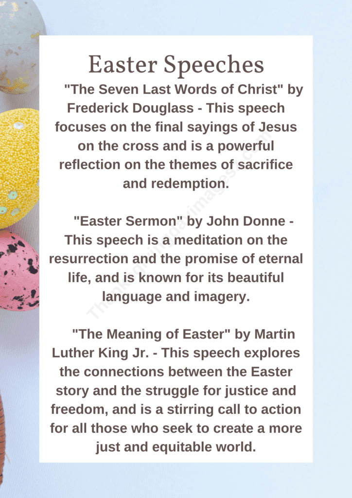 Easter Speeches