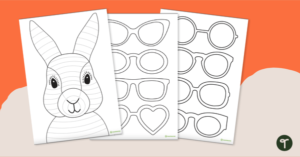 Funky Easter Bunny Template Free