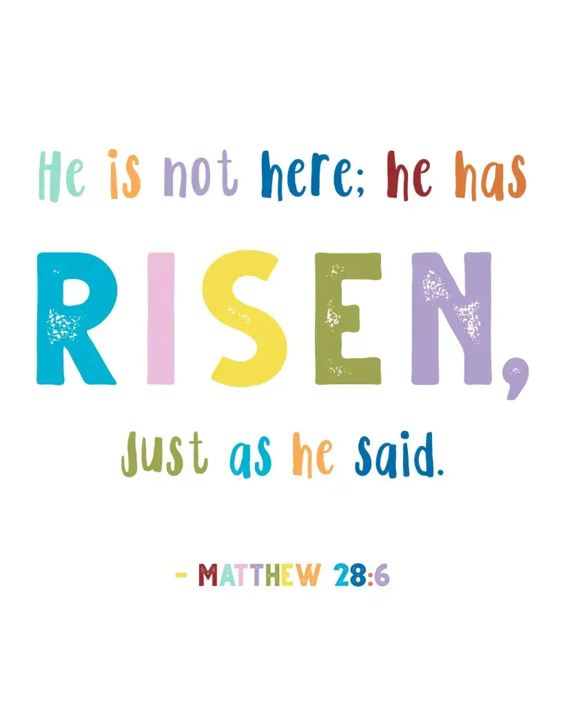 Resurrection Easter Bible Verses For Kids