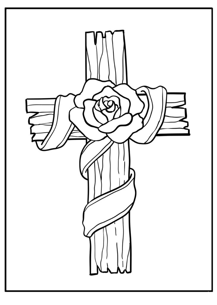 Cross Coloring Page